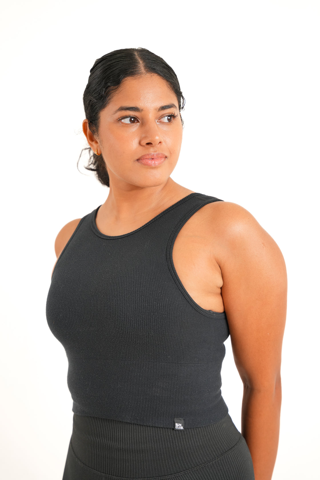 Move Seamless Crop Top Reversible - True black