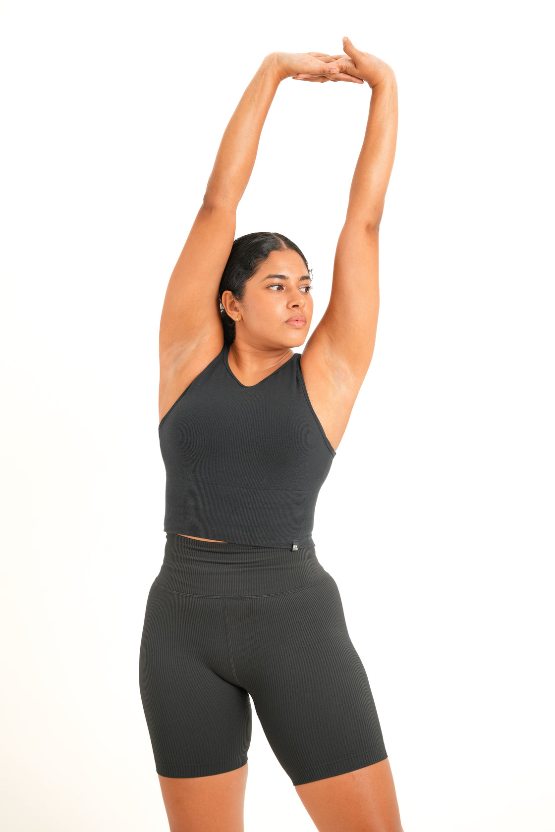 Move Seamless Crop Top Reversible - True black