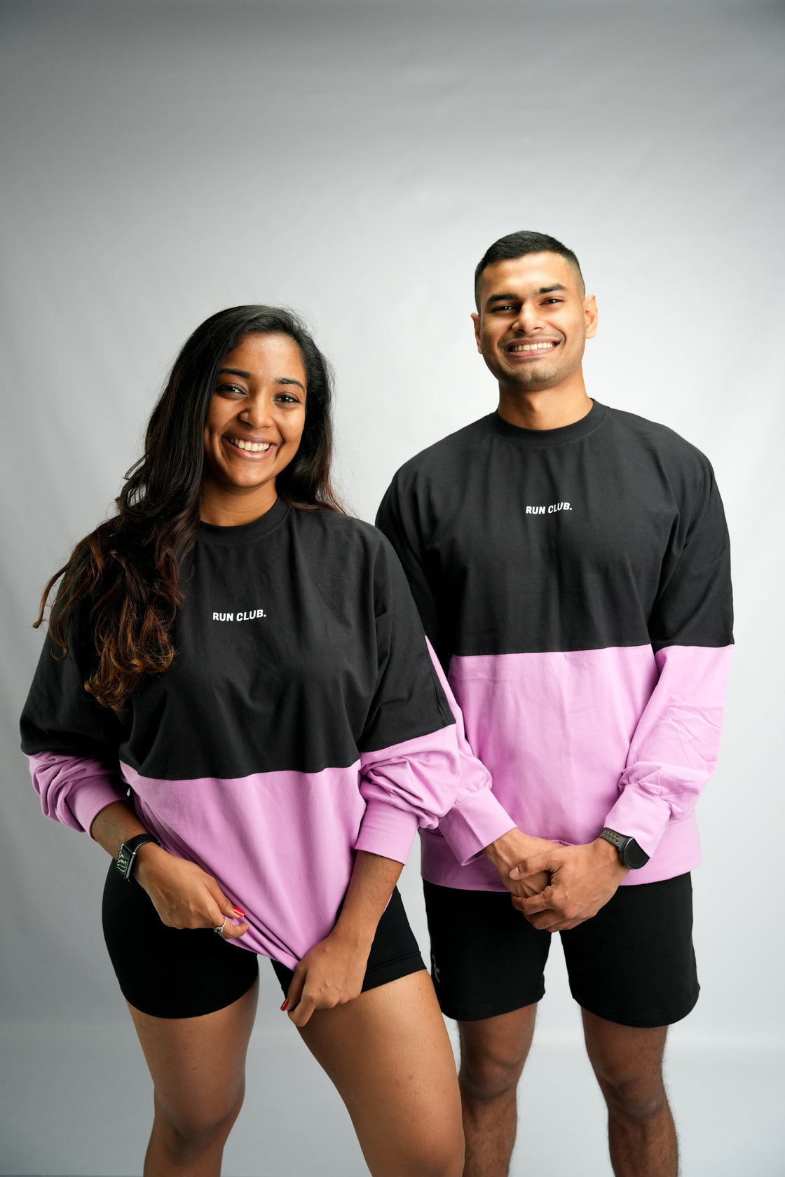 Reset Sweater Tee - Black & Violet