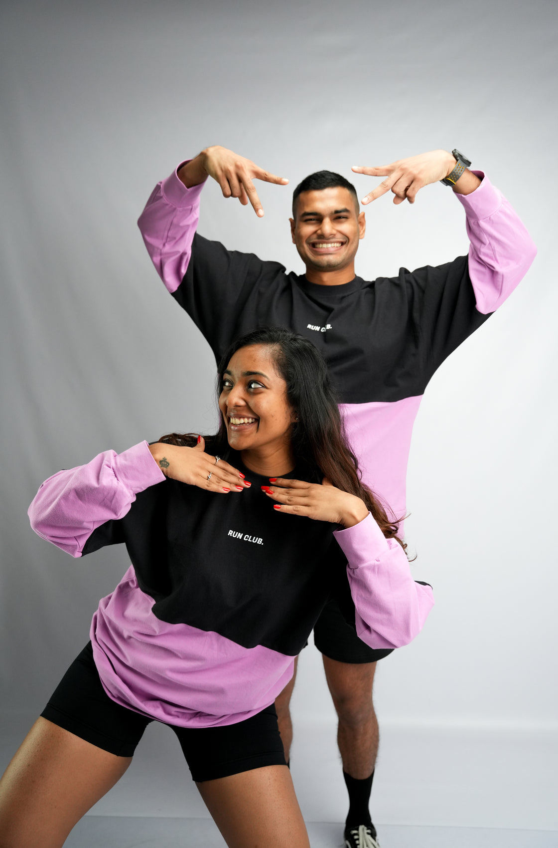 Reset Sweater Tee - Black & Violet