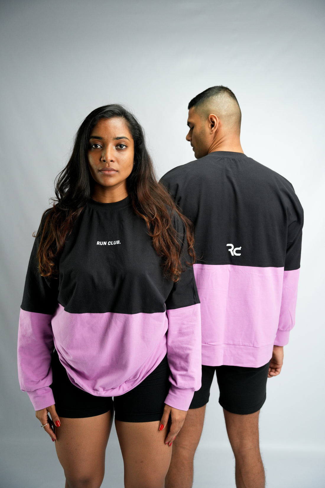 Reset Sweater Tee - Black & Violet